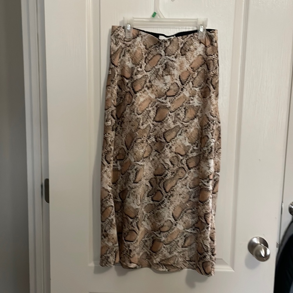 Snake print skirt